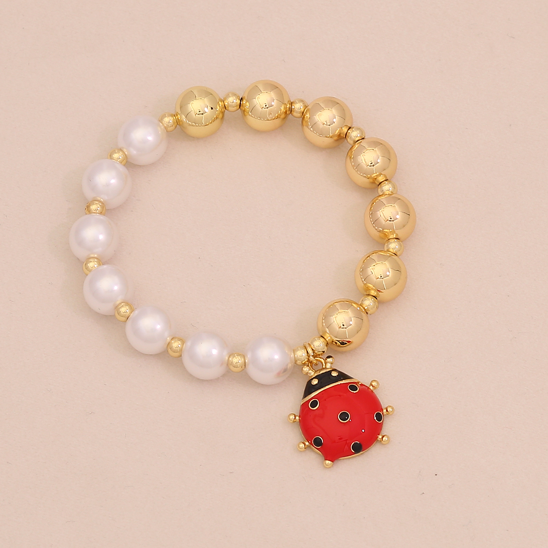Wholesale Jewelry Elegant Glam Cute Insect Copper Beaded Chain Bracelets 3
