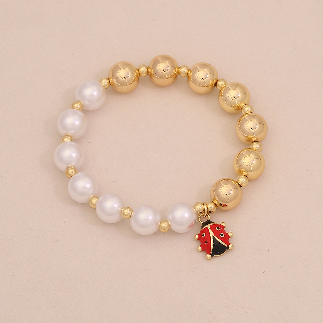 Wholesale Jewelry Elegant Glam Cute Insect Copper Beaded Chain Bracelets 4