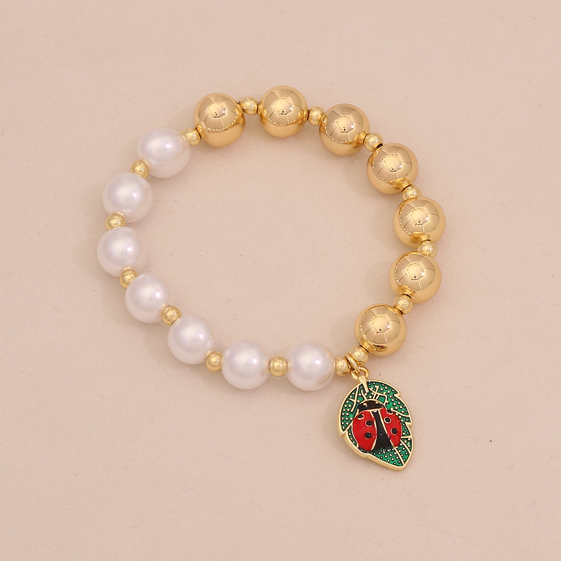 Wholesale Jewelry Elegant Glam Cute Insect Copper Beaded Chain Bracelets 9