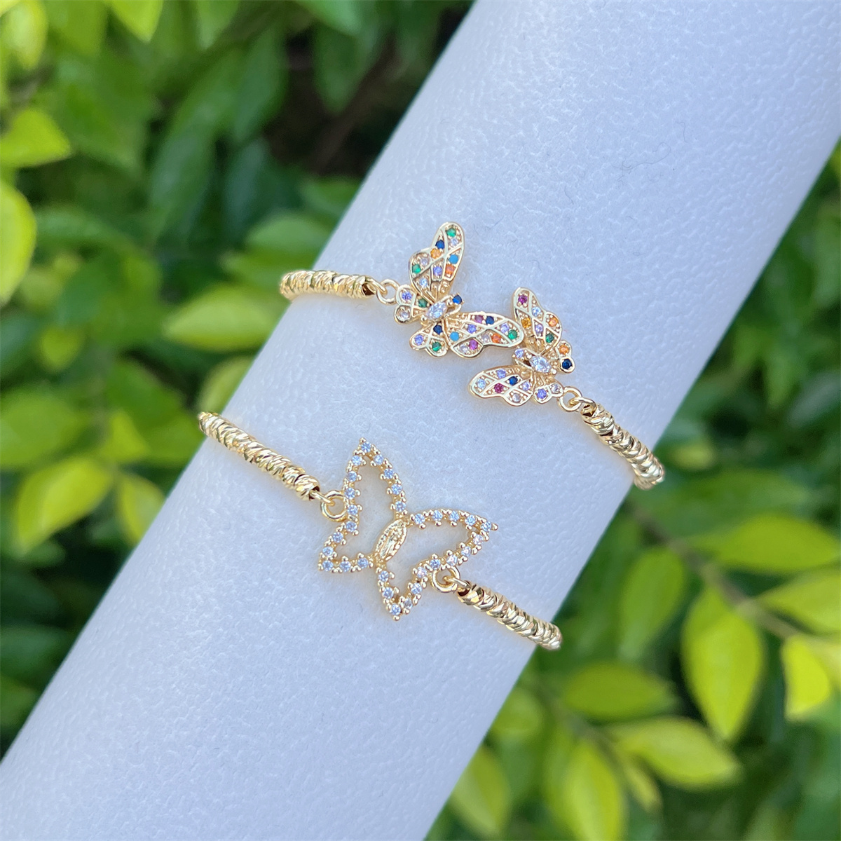 Wholesale Jewelry Elegant Glam Eye Butterfly Copper Bracelets 6