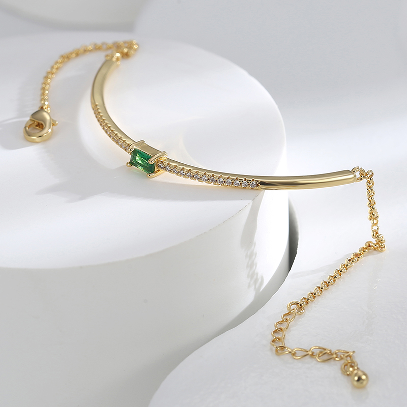 Copper Geometric Rack Plated Zircon IG Style Casual Bracelets 4