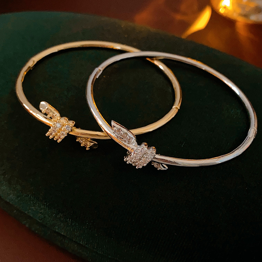 Wholesale Jewelry Simple Style Classic Style Geometric Copper Plating Bangle 2