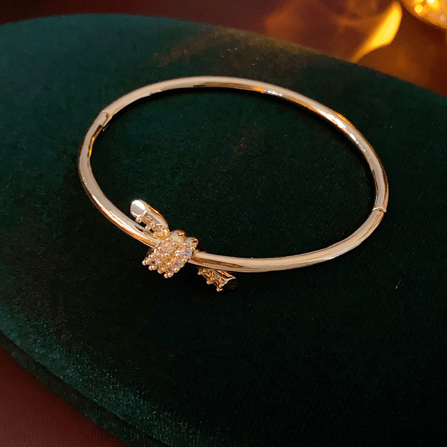 Wholesale Jewelry Simple Style Classic Style Geometric Copper Plating Bangle 4