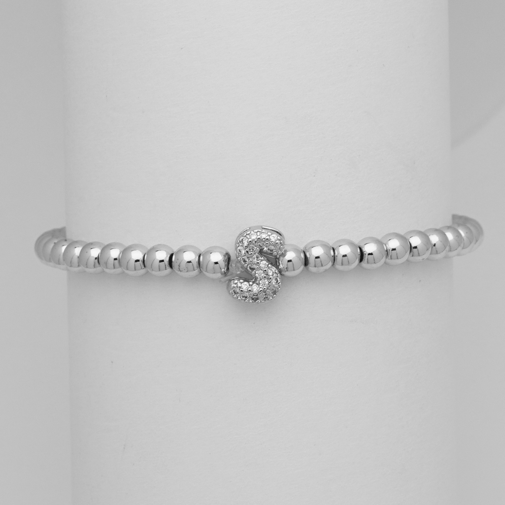 Wholesale Jewelry Simple Style Letter Copper Zircon Bracelets 2