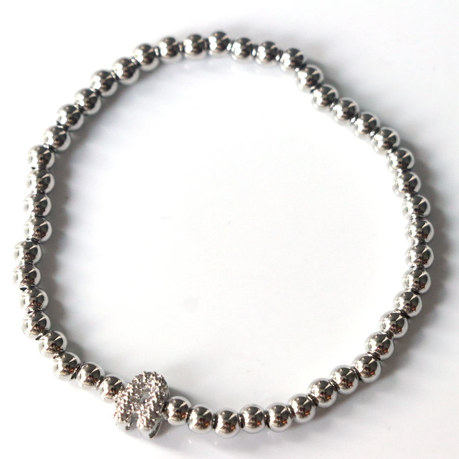 Wholesale Jewelry Simple Style Letter Copper Zircon Bracelets 9