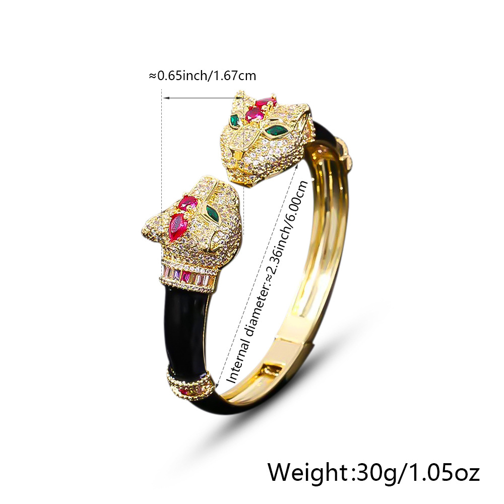 Wholesale Jewelry Vintage Style Classic Style Jaguar Copper Plating Bangle 2