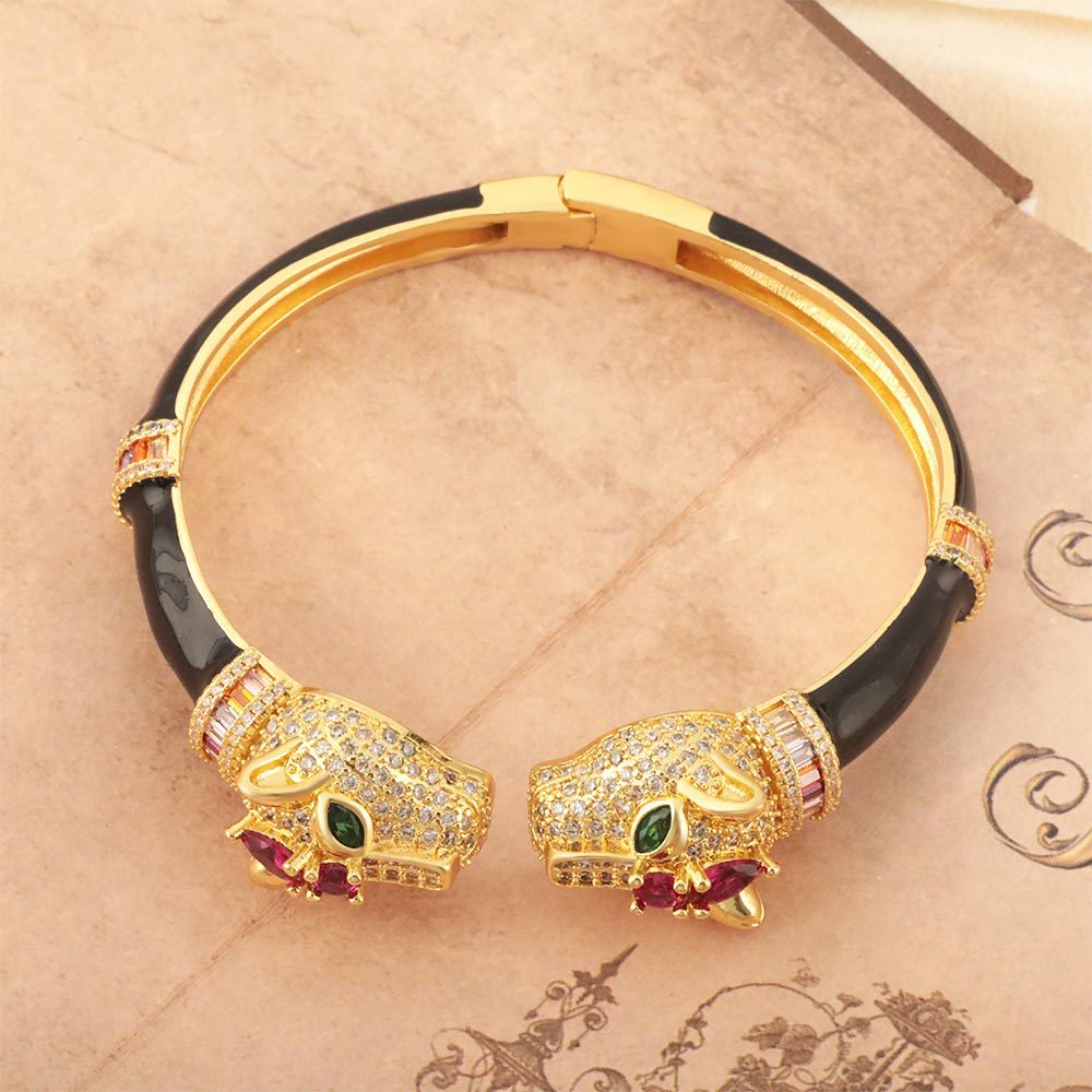 Wholesale Jewelry Vintage Style Classic Style Jaguar Copper Plating Bangle 3