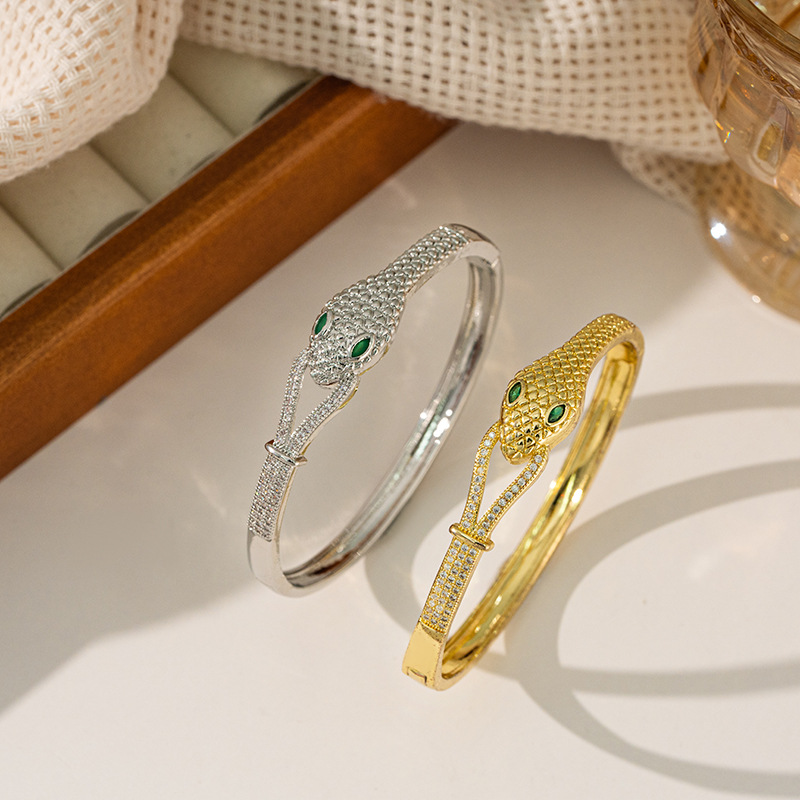 Wholesale Jewelry Vintage Style Classic Style Snake Copper Bangle