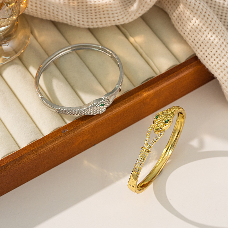 Wholesale Jewelry Vintage Style Classic Style Snake Copper Bangle 2