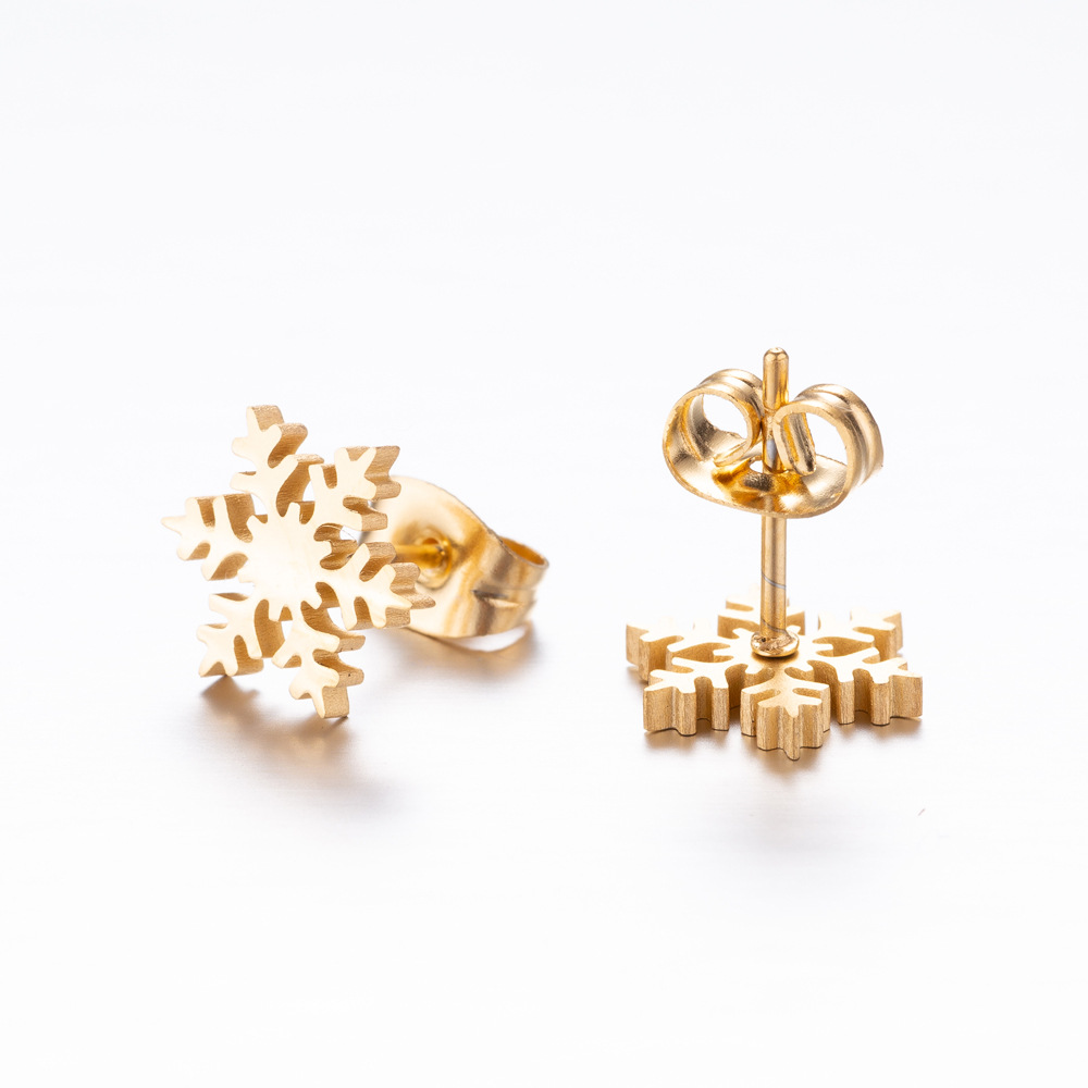 Waterproof Non Tarnish Animal Stud Earrings For Women, 18K Gold PVD Coated 304 Stainless Steel 3