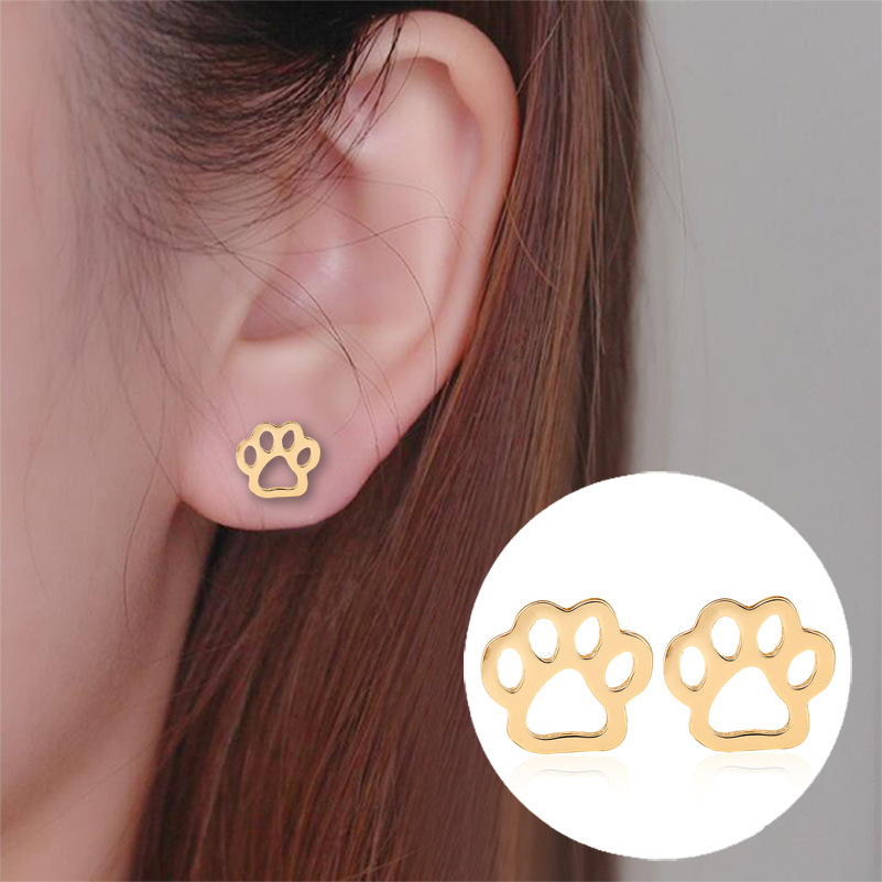 Animal Zodiac Waterproof Non Tarnish Earrings For Women, 304 Stainless Steel With 18K Gold PVD Coated Stud Earrings 5