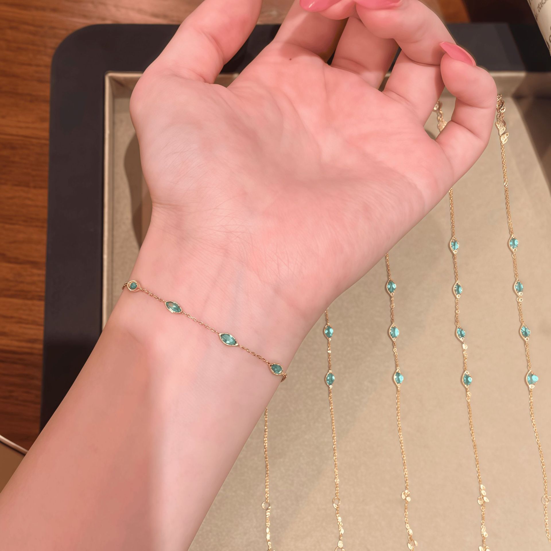 Lingge For Women Vintage Style 925 Sterling Silver Bracelets With Electroplated 18K Real Gold Plated Finish 4