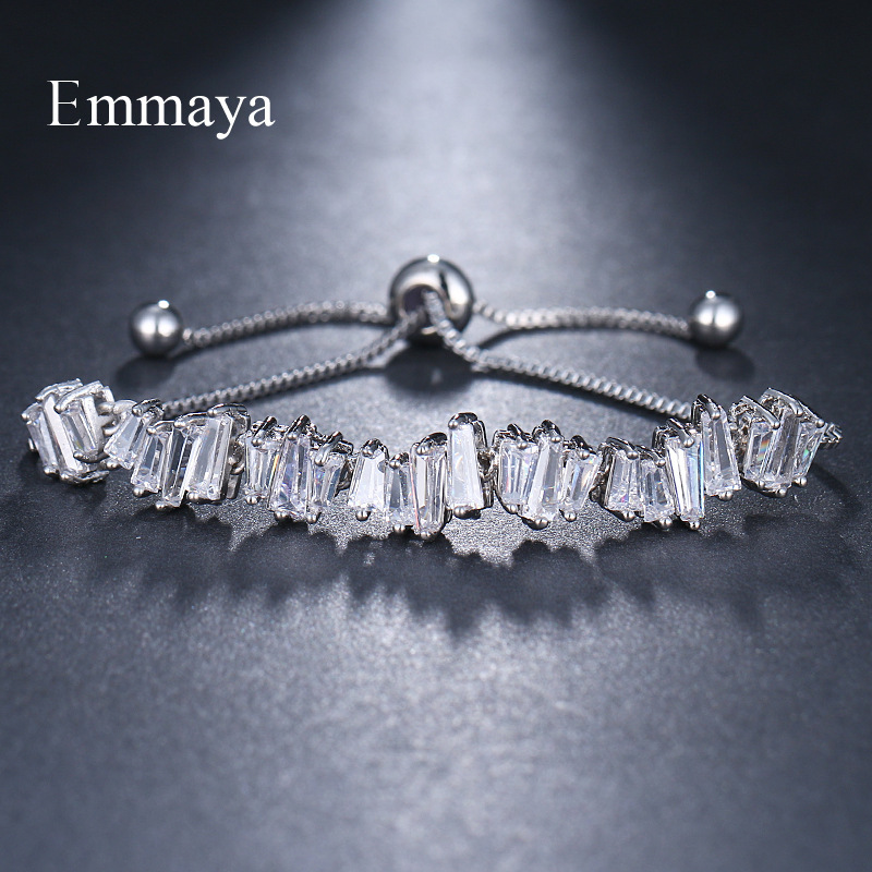 Women's Copper Bracelet With Zircon Inlay In Rose Gold