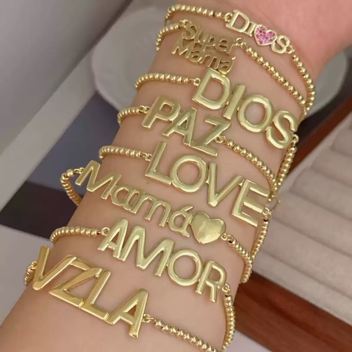 Electroplated Copper Bracelet For Women With 18K Real Gold Plated PVD Coated Finish And Zircon Inlay, Featuring Slider Chain