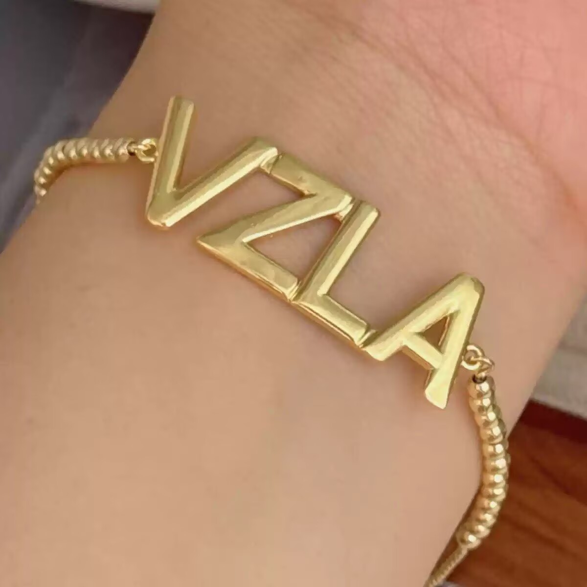 Electroplated Copper Bracelet For Women With 18K Real Gold Plated PVD Coated Finish And Zircon Inlay, Featuring Slider Chain 6