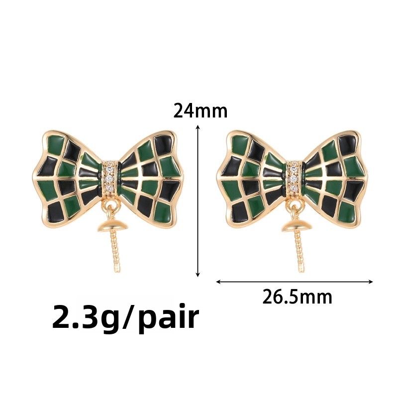 Women’s Enamel Flowers Earrings In Copper With Real Gold Electroplated Finish And Zircon Inlay 6