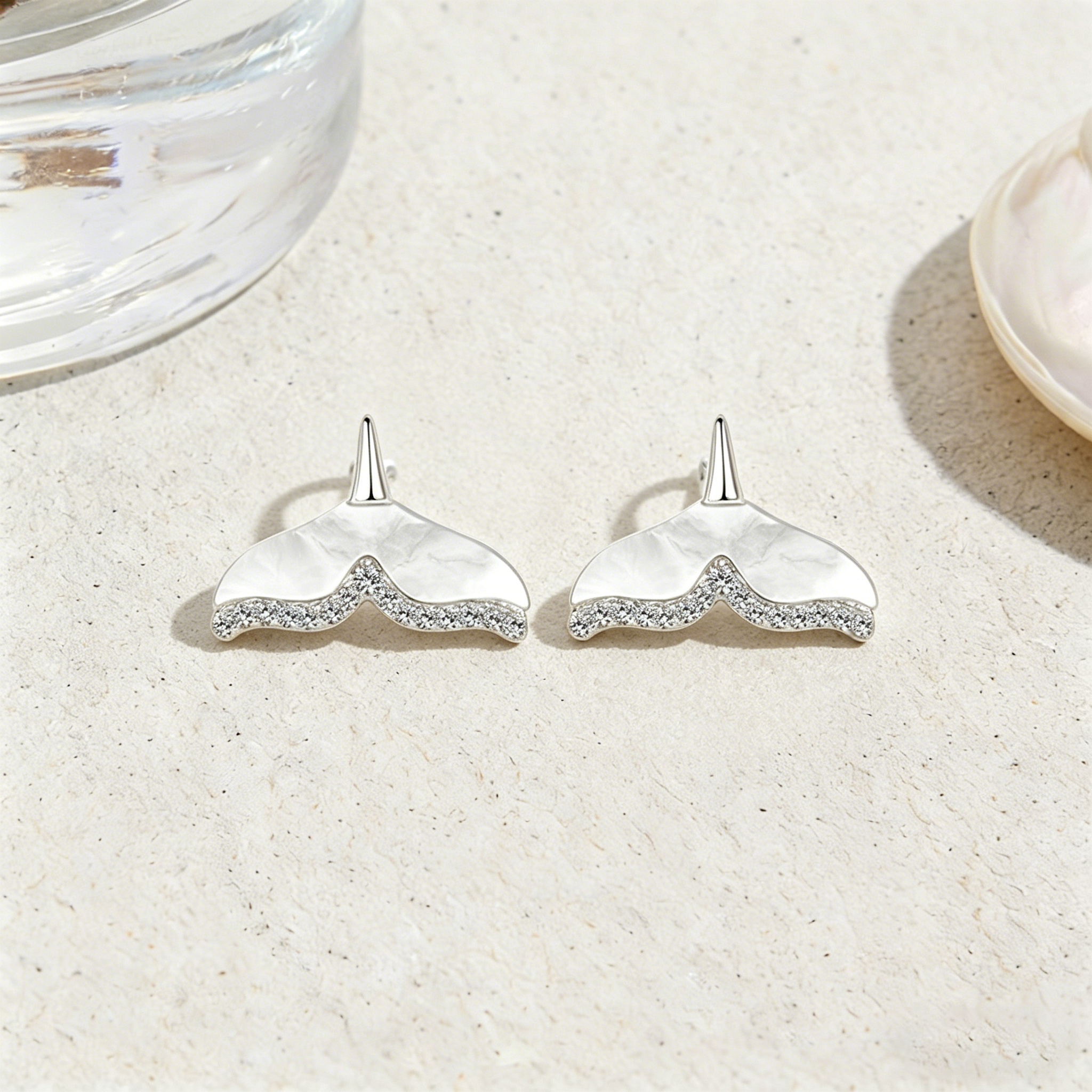 Women’s Fish Tail Three-Dimensional Stud Earrings In Copper With 18K Real Gold Water Plating And Zircon Inlay 6