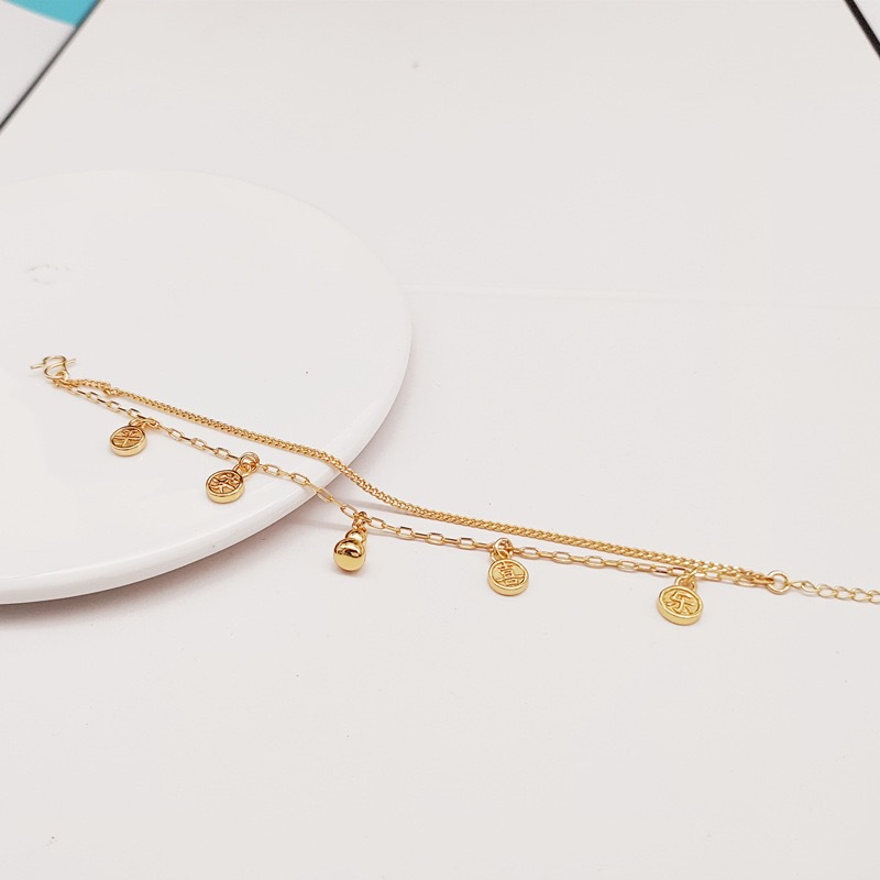 Women’s Gourd Tassel Bracelets In Gold Electroplated Copper 3