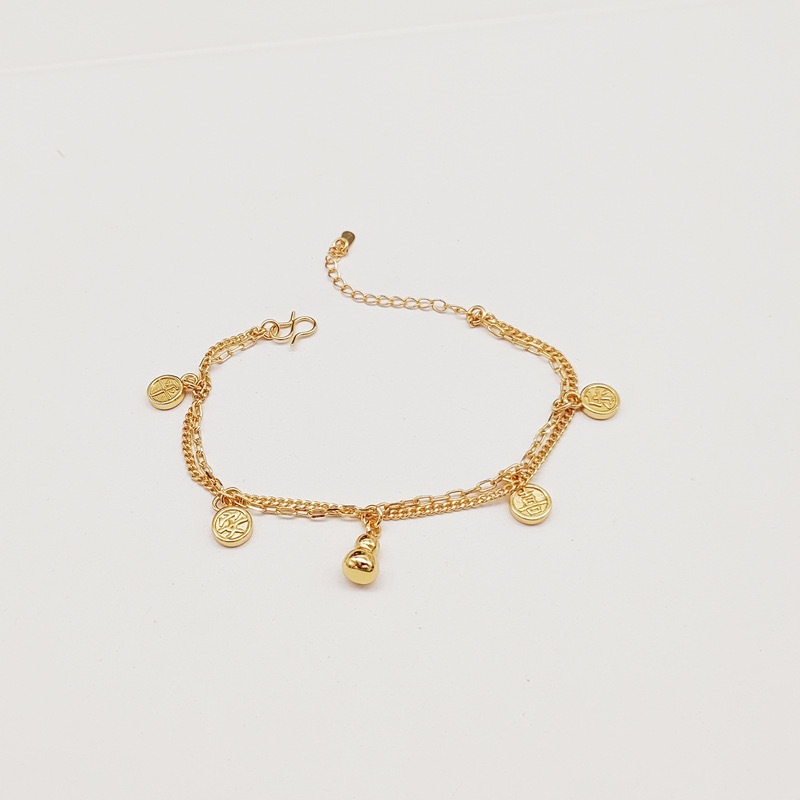 Women’s Gourd Tassel Bracelets In Gold Electroplated Copper 4