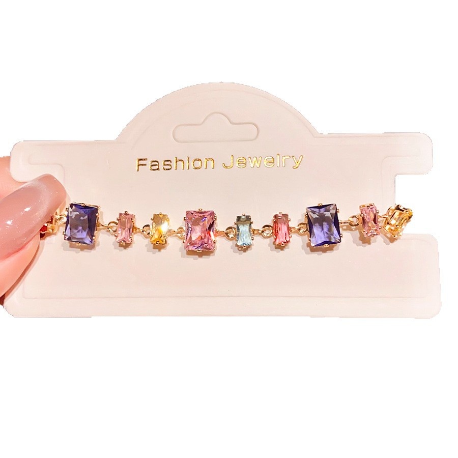 Women’s New Style Copper Bracelet With Zircon Inlay Featuring Water Droplets Design In Gold 5