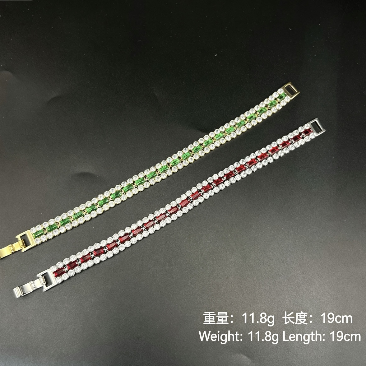 Women’s Quadrilateral Bracelets With Claw Setting, Copper Material, Zircon Inlay, And Tennis Chain Featuring Water Plating 5