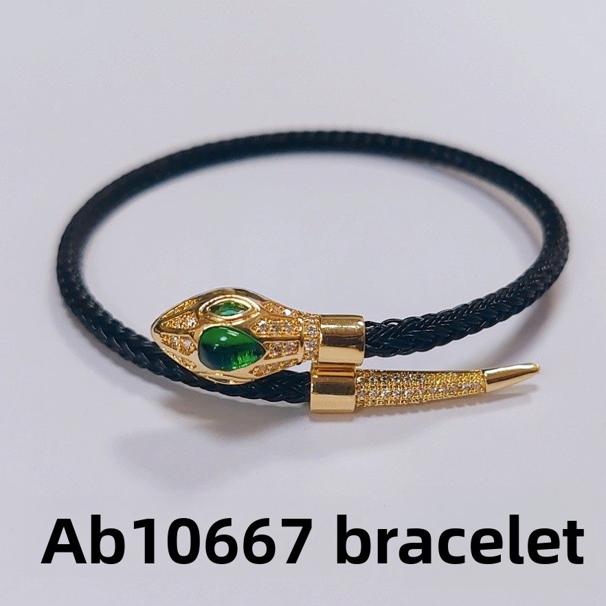 Women’s Snake Pattern Bangle Featuring Real Gold Electroplated Copper With Zircon Inlay 4