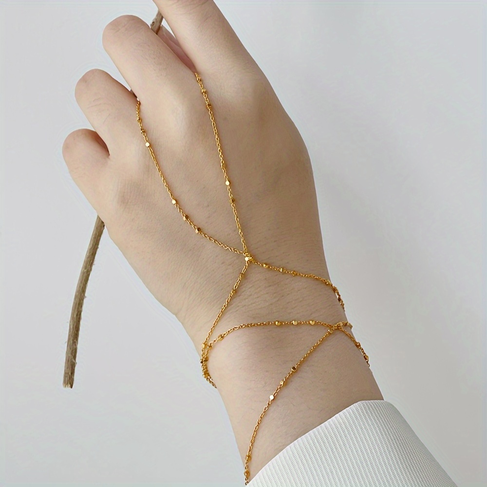 Women’s Tassel Bracelets Featuring PVD Coated Copper With 18K Real Gold Plated Ball Chain 4